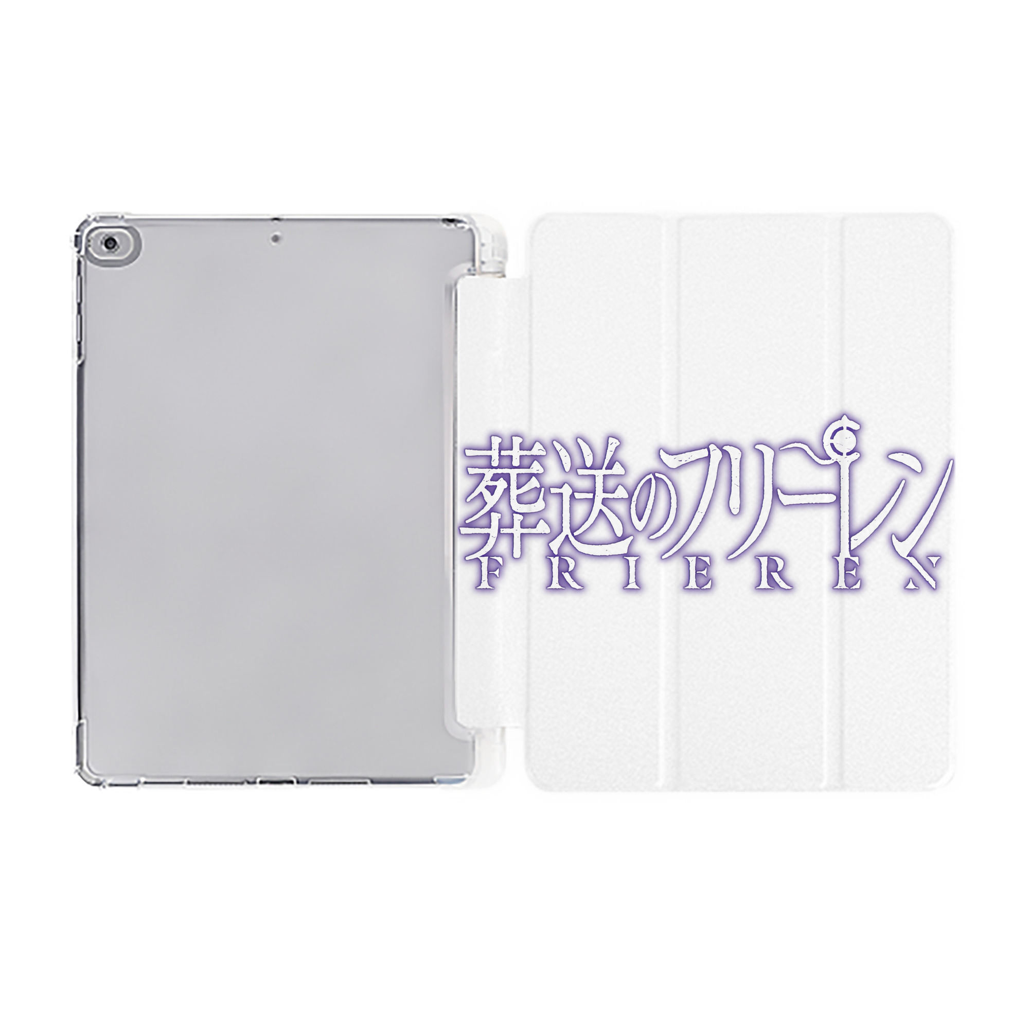 （画像用） 葬送のフリーレン Frieren IPad ケース ペン収納付き 三つ折りスタンド PUレザー×シリコン 対応機種9.5/10.5/10.9インチ